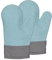 ALXBSONE Oven Gloves, 2 Piece Thickened Silicone Insulation Gloves, Home Kitchen Baking high Temperature Resistance 500F, Non-Slip Soft Anti-Scald(Light Blue)