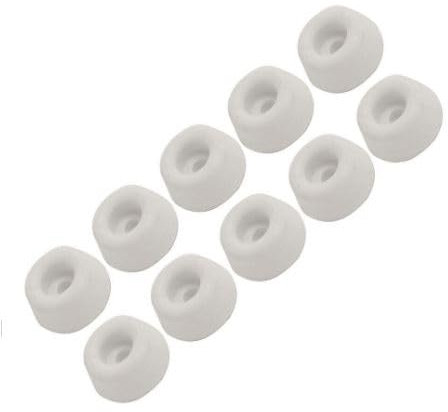 10 x White Rubber Toilet Seat 19mm Buffer Pads - Dzina