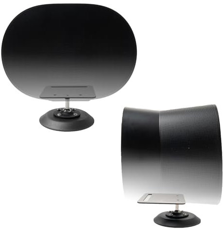 shinar Metal Desktop Speaker Stands,Table Desk Stand Compatible with Sonos Era 300 with Adjustable Tilt and Swivel Table Mount Holder Accessories for Sonos 300 (2-Pack Black)