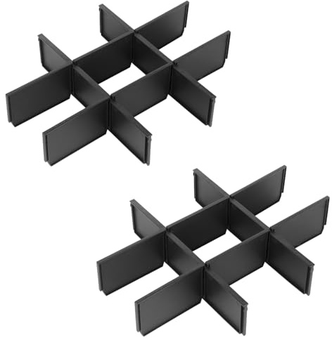 VYH 48-22-8473 Packout-Trennwände für Milwaukee Packout Werkzeugkasten mit 3 Schubladen, Schwarz (2 Stück)