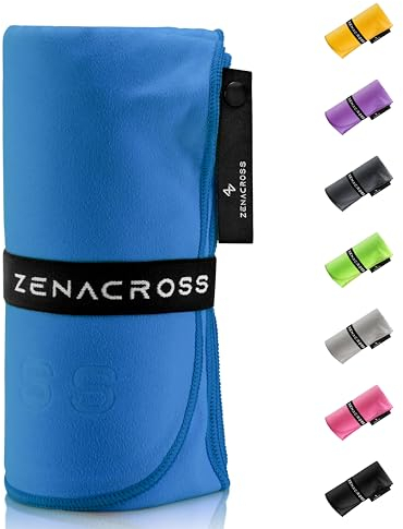 Zenacross Asciugamano Palestra 50x30cm - Asciugamano Microfibra a Rapida Asciugatura e Versatile - Telo Palestra Taglie S - Blu