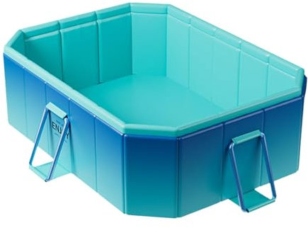 Garden Pool for Adults | Dog Paddling Pool | Large Paddling Pool | Rectangular Foldable Pool | Oversized Family Swimming Pool for Adults Outdoor Backyard Summer Water