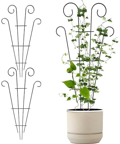 3 Pezzi Traliccio Per Piante Rampicanti, Traliccio, Gabbia Per Piante, Traliccio Per Piante In Vaso, Traliccio Accessorio Da Giardino, Antiruggine Supporto Piante Vaso Arrampicata, Adatto per le viti