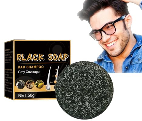 Anti Gray Bar, 2024 Neu Grau Glanz Seife, Haarseife Gegen Graue Haare, Spartan Grey Hair Reverse Bar, Solid Shampoo Bar, Shampoo Gegen Graue Haare, Natural Hair Darkening Shampoo Bar (1pc)