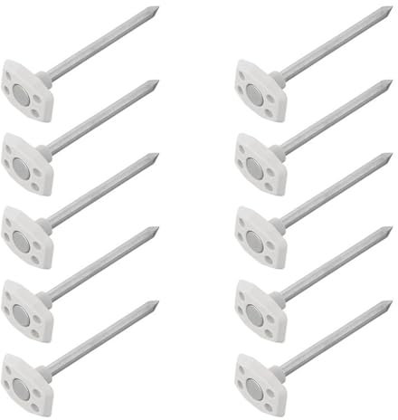 Multibros 10 clavos de metal para suelo de tienda de campaña, 6 mm de diámetro, 10 cm de largo