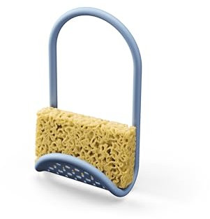 Umbra Sling Flexible Sink Caddy, Non-slip – Holds Sponge, Scrubbing Brush or Dishrag, Slate Blue