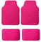 SANQIUTOU Tappetini Auto per Tutte Le Stagioni Antiscivolo Impermeabile Tappeto per Fiat 500 312 I 2015-2024, Tappeti in Pelle Personalizzati Accessori Auto,Rose Red