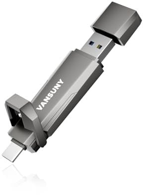 Vansuny USB-C Stick 512GB mit bis zu 1000 MB/s Externe SSD Dual USB-Stick USB-C + USB A Speicherstick für iPhone 15/16, Android-Telefon, Laptop, Tablet, Mac, Festkörper Laufwerk