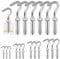 Glarks 6pcs set M8 Expanded Hook, 304 inox coupe ouverte crochet vis, crochet en béton lourd, Expanded vis crochet, crochet mural en béton pour béton maçonnerie plafond suspension