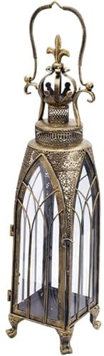 JWXFGHJT Retro Schmiedeeisen Kerzenhalter Nordic Glas Hohl Wind Lampe Kerze Stand Kerzenhalter Dekor für Tisch Mittelstück