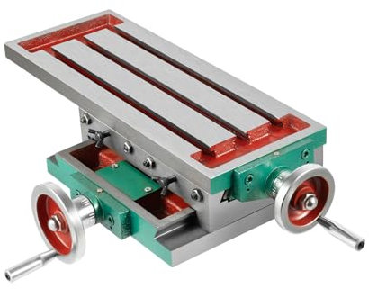 Mesa de trabajo en cruz fresadora con eje X de 230 mm, eje Y, 110 mm, fresadora, mesa de coordenadas, mesa cruzada, mesa de taladro, máquina de herramientas