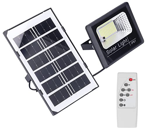 KIMISS Lumière Solaire 40W 100Led Abs + Cuivre + Fer Lumière Solaire Extérieure 100Led Projecteur Solaire Extérieur Ip67 étanche Lampe Murale Solaire Télécommande Lampadaire pour Jardin