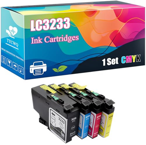 LC3233 Ink Cartridges Compatible with Brother DCP-J1100DW Printers, High-Yield Ideal for High-Volume Printing (1 Set)