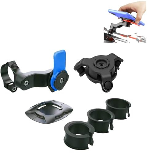 Générique Support Téléphone Moto - Amortisseur de Vibrations Compatible avec Smartphones Universels, pour Guidon de Vélo, Trottinette, Quad, Scooter, Twist & Lock