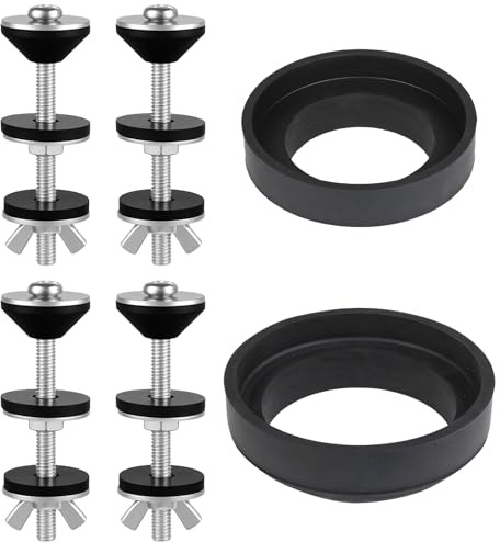 6Pcs Toilet Cistern Seal Kit, Toilet Cistern Repair Kit, Heavy Duty Toilet Tank Bolts And Washers, Seal Foam Doughnut Washer, Toilet Seal Kit Replacement for Repairing Toilets Tank