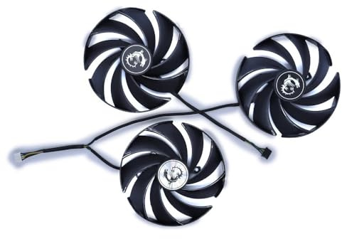 LWDOZMD PLD10020B12HH, Ventilateur de Carte vidéo, pour MSI RTX 4090 Gaming X Slim 24 Go pour RTX4090 Trio, Refroidisseur Graphique GPU(1 Set Triple Fan)