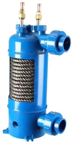 LTMSAQRS PVC-Gehäuse-Titan-Wärmetauscher MHTA-1.5 for Pool-Wärmepumpen und Aquarienkühler(1 HP)