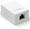 deleyCON 1x CAT 6a Superficie RJ45 1x Puertos Conector de Red Blindados FTP 10 Gbit Ethernet LAN Cable de Conexión - Blanco