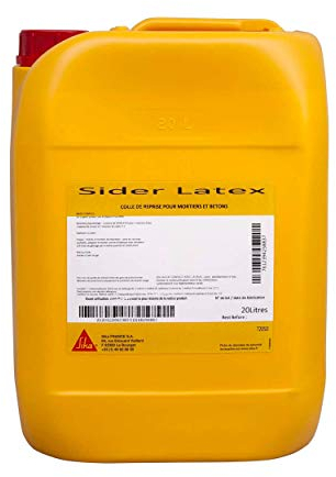 SIKA - Colle de reprise pour mortier et béton - Sider Latex Blanc - Convient pour le profilage et la réparation - Améliore l'élasticité - Améliore la résistance - Imperméable - 20L