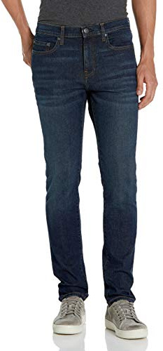 Amazon Essentials Herren Jeans, Skinny-Fit-Comfort-Stretch - Auslauffarben, Dunkelblau Vintage, 35W / 30L
