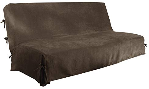 Antonouse Housse clic clac Matelassée 140x200 cm,Housse de canapé sans accoudoir Housse de canapé Convertible (Chocolat)