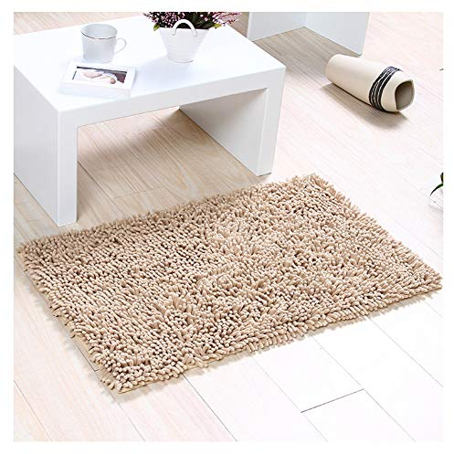 YOUCAI Badematte rutschfest Badvorleger Badteppich Aus Chenille Teppich Für Badezimmer Flauschige Mikrofaser Badezimmerteppich Weicher Badvorleger Antirutsch Maschinenwaschbare,Braun,50x80cm