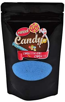 Hopser Food Fun Aromazucker Farbzucker für Zuckerwatte, Zuckerwattemaschinen, Popcorn, Dekorieren (200 g, Kaugummi Blaubeere)