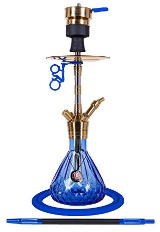 Amy Deluxe Shisha »Fusion Kite S« SS34.02 - Edelstahl - Schraubsystem, Closed Chamber, Schliff Adapter - mit Zubehör: Schlauch, Mundstück, Kopf mit Kaminaufsatz