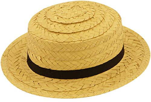 labreeze Adults Straw Boater Hat 1920’s Rowing Boat Hat Fancy Dress Party Costume Accessory