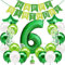 envami® Geburtstagsdeko Jungen Grün Zahl 6. Happy Birthday Deko Geburtstag Junge Folienballon 6 Luftballon 6. Geburtstag Kindergeburtstag Deko 6.