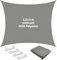 TTL Garden 2,5x3m Anthrazit Sonnensegel rechteckig - Premium Polyester 300D 160g/m² mit Seil 4X 1,5m - wasserdicht reißfest & robust - Sonnenschutz & Wetterschutz für Garten, Balkon & Terrasse