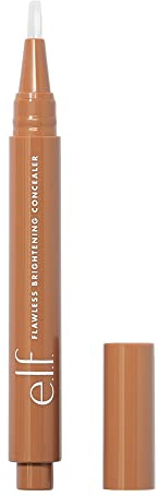 e.l.f. Flawless Brightening Concealer, Illuminating & Highlighting Face Makeup, Conceals Dark Under Eye Circles, Deep 50W, 0.07Fl Oz