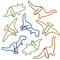 Creative Office Supplies Dinosaurier-Büroklammern, 40 Stück Dinosaurier-förmige Büroklammern, Metall-Lesezeichen-Clips, niedliche Büroklammern, Heimbüro, Bibliothek, Büroklammern (Dinosaurier B)