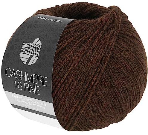 LANA GROSSA Cashmere 16 Fine | Aus Kaschmir- und Merinowolle | Handstrickgarn aus 80% Schurwolle (Merino extrafine), 10% Kaschmir & Polyamid | 50g Wolle zum Stricken & Häkeln | 320m Garn FB 49