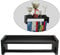 WANLIAN Medaillenaufhänger Trophäenregal, Holz Medaillenhalter Trophäenregal mit Regal, Wandmontage Metall Aufhänger Trophy Race Medaille Display, Schwarz