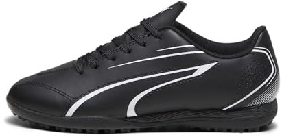 PUMA Unisex Kinder Vitoria Tt Jr Soccer Shoe, Puma Black Puma White, 33 EU