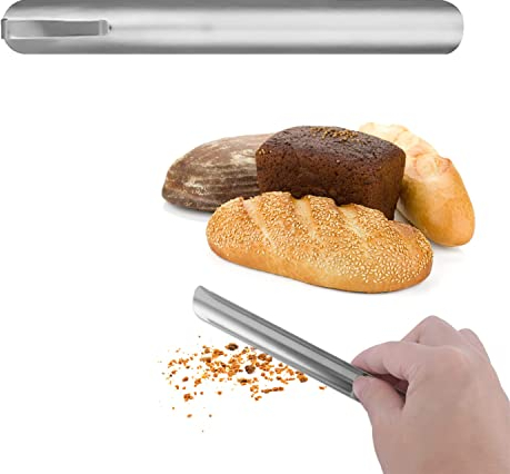 Removedor de Migas, Recoge Migas Pan Mesa, Migas en Hecho de Material de Aluminio, con Borde Curvo y Flexible, Herramienta para Limpiar Migas de Manteles en Restaurantes y Hogares