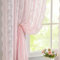 YJ YANJUN Paire de voilages en dentelle pour fenêtres - Rose clair - Motif floral - Pour chambre de fille - 132 x 137 cm (l x H)