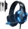 PHOINIKAS Gaming Headset für PS4/PS5/PC/Xbox One/Switch mit 3D-Surround-Sound, Mikrofon mit Geräuschunterdrückung, LED-Leuchten, 50MM Ohrenschützer, Über-Ohr-Kopfhörer mit 3.5mm Kabel