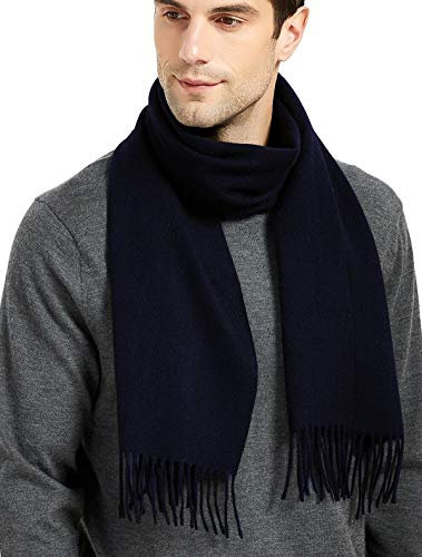 Warme weiche Wollschals für Damen und Herren für den Winter, marine, One size