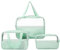 Lot de 3 trousses de toilette, sac à linge, trousse de toilette avec pendentif de voyage, trousse de toilette, trousse de toilette transparente, trousse de toilette imperméable et transparente, sac à