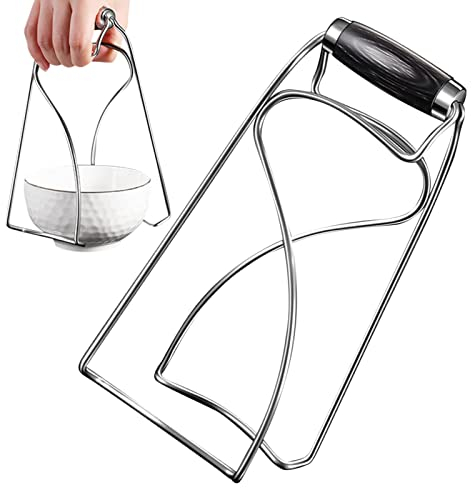 Folding Hot Dish Plate Clip | Gripper Lifter Dish Bowl Hot Clip - Portable Stainless Steel Plate Lifter, Bowl Lifter for Bowls Hot Pots Restaurant Hotel Kitchen Chef Bellv