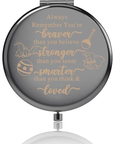 ENSIANTH Dumbos Gifts Flying Elephant Makeup Mirror for Purse Cute Elephant Gifts for Women Girls Cartoon Elephant Lover Gift (Dumbos Mirror)