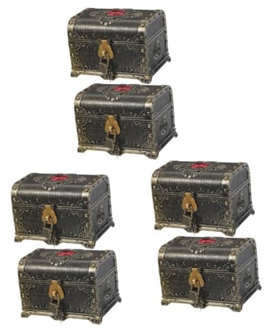ABOOFAN Scatola Portagioie Vintage Decorativa Con 3 Scatole Portaoggetti A Forma Di Pirata 2 Pezzi*3