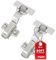 SOTECH SMOOTH 2 Stück SOFT-CLOSE Topfbänder 105° Innenanschlag T45 mit Montageplatten, Abdeckungen, Schrauben und schnell Montage KLIP, getestet mit 50000 Zyklen