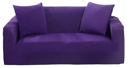 hfdch Sofa Überzug Flexibel Klassisches Lila Sofa Überzug 3 Sitzer Flexibel Moderne Elastischer Sofabezug Stretch 1/2/3/4 Sitzer Couchbezug Antirutsch Blumendruck Sofahusse