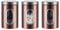 kiss me 3 Pcs Kitchen Canister Set，Stainless Steel Food Storage Jar With Window Coffee Tea Sugar Caddy Container For Home, Kitchen, Counter (Bronzing)