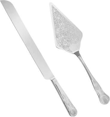 Set di Coltelli e Server per Torte Nuziali, Personalizzata Paletta Torta Cake Server Set in Acciaio Inossidabile, Taglio per Torte, Taglia Torta Paletta Tagliatorta, Matrimoni, Compleanni ，Natale