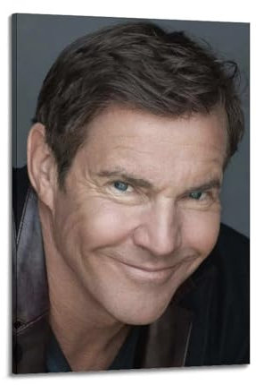 NRCKMIHRAE Poster, Motiv: Schauspieler Dennis Quaid, dekoratives Gemälde, Leinwand, Wandposter und Kunstdruck, moderne Familienschlafzimmer-Dekoration, Poster, 40 x 60 cm