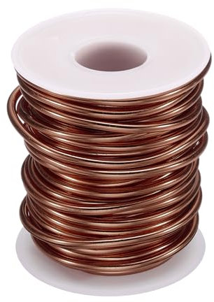 sourcing map Filo per bonsai, in alluminio anodizzato, spessore 3 mm, lunghezza 10 m, pieghevole, per giardino, orticoltura, paesaggio, piantagione, rame